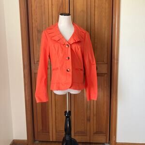 Ambition Orange Cotton Blazer, Size L